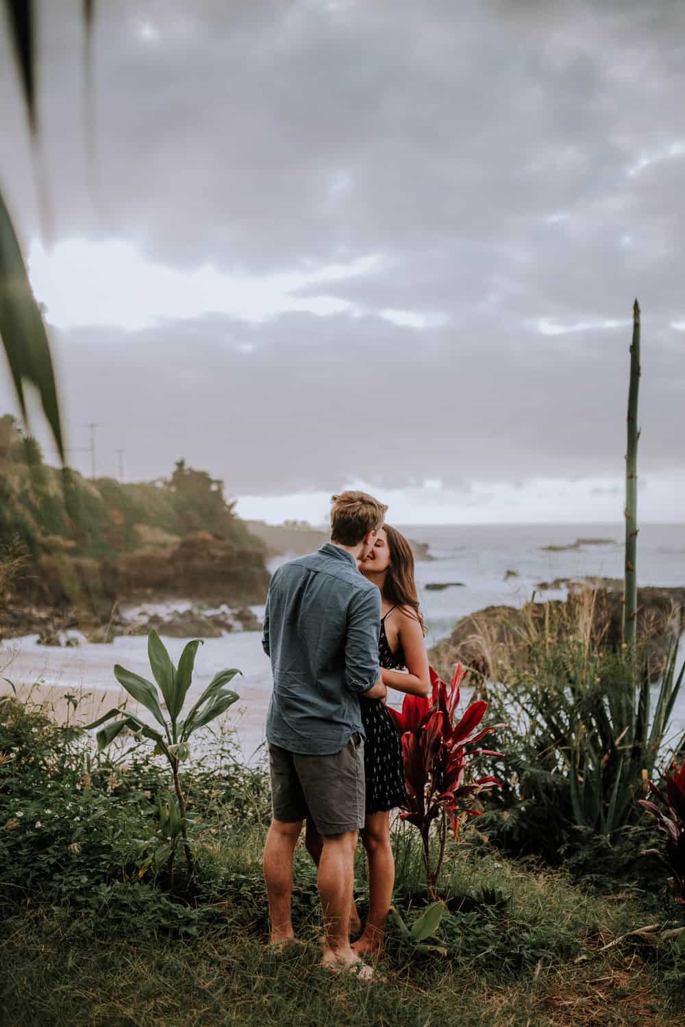 Engagement session on Oahu Hawaii at Honolulu, Hawaii