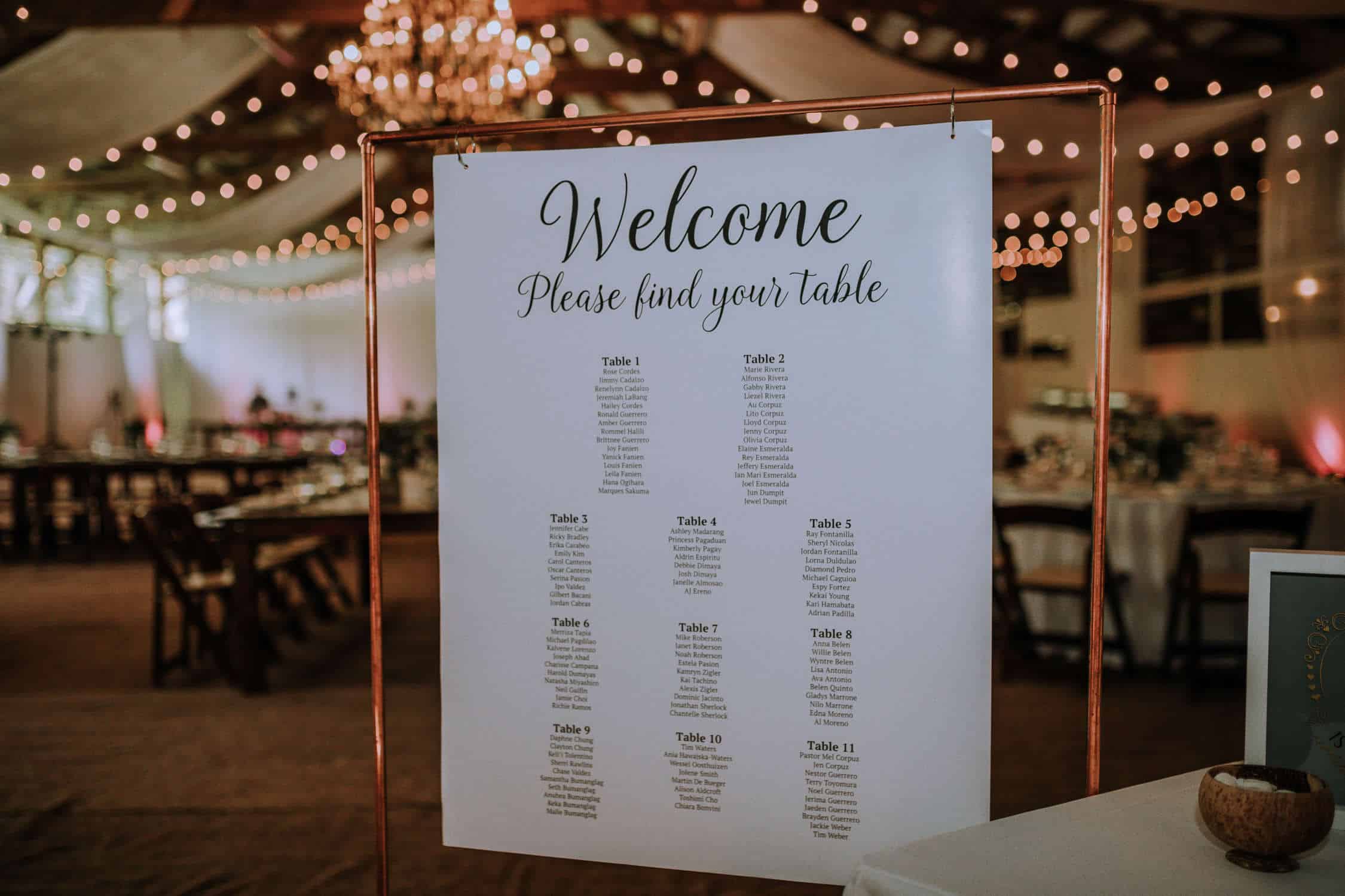 Wedding table setting design