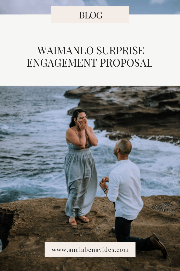 Waimanlo, Hawaii Surprise Engagement Proposal by anela benavides photography | posing ideas and outfit inspiration