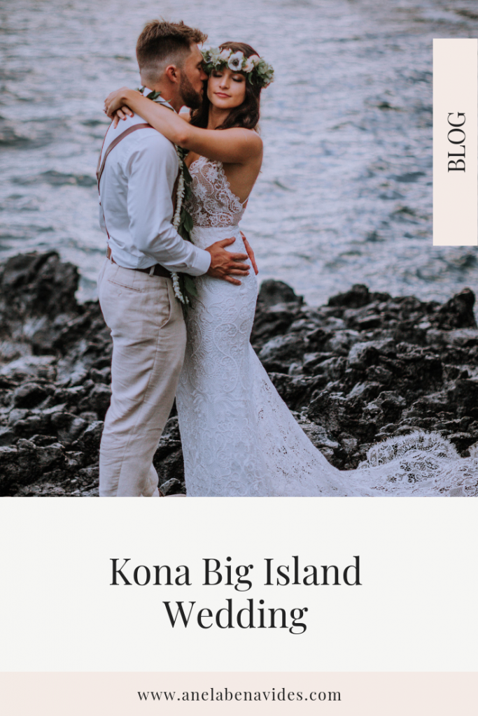 Kona Big Island Wedding including hawaii wedding inspiration, wedding details and bride and groom fashion by Anela Benavides