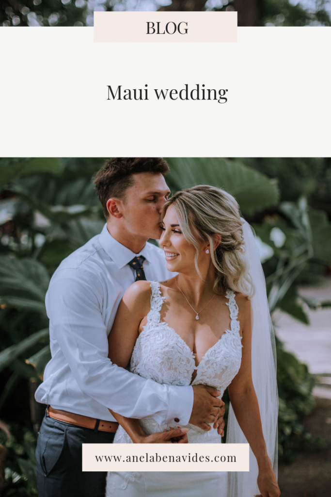 Maui Wedding including wedding day details, bride and groom portraits, outdoor wedding and Hawaii wedding inspiration by Anela Benavides, Maui Hawaii wedding photographer