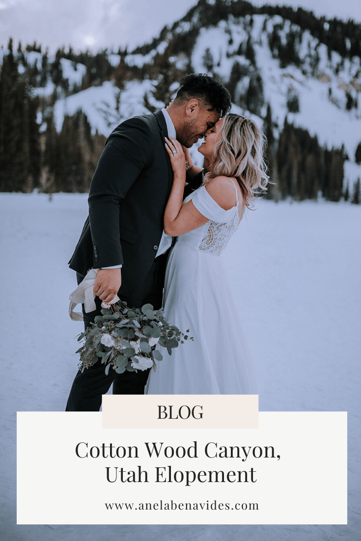 Cotton Wood Canyon, Utah elopement by Anela Benavides Photography. This blog post includes wedding details, bridal fashion, groom fashion, bride and groom portraits. Book your Hawaii elopement and browse the blog for more inspiration #photography #weddingplanning #weddingtips #weddingphotography #hawaiiweddingphotographer