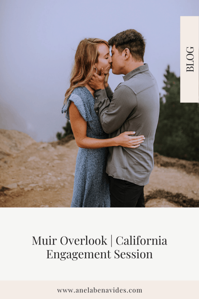 Muir Overlook | California Engagement Session by Anela Benavides Photography. Includes posing inspiration for an outdoor couples session, engagement outfit inspiration. Book your California couples session and browse the blog for more inspiration